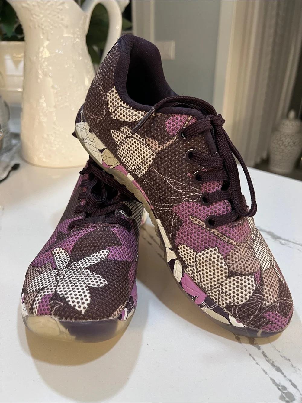NOBULL Purple Floral Pattern Women’s Athletic Shoes size W8